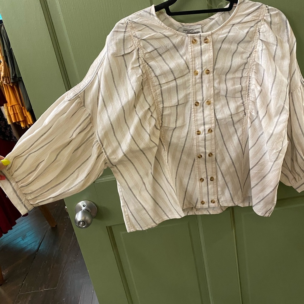 Striped cotton button up - Picture 3 of 5